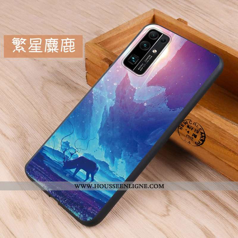 Étui Honor 30 Silicone Tendance Fluide Doux Bleu Coque Incassable