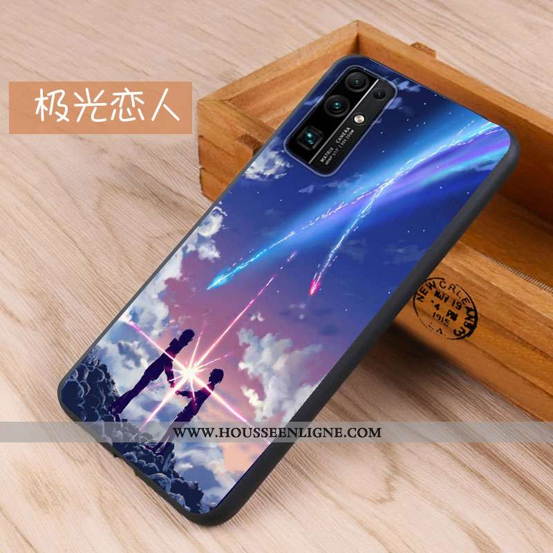 Étui Honor 30 Silicone Tendance Fluide Doux Bleu Coque Incassable
