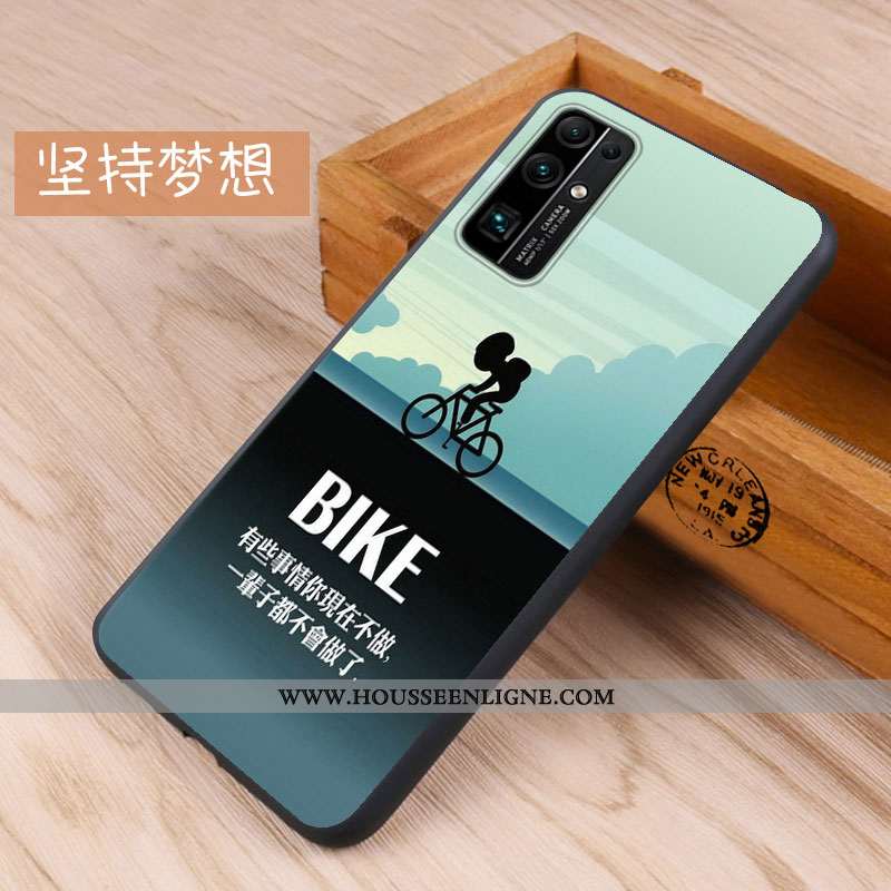 Étui Honor 30 Silicone Tendance Fluide Doux Bleu Coque Incassable