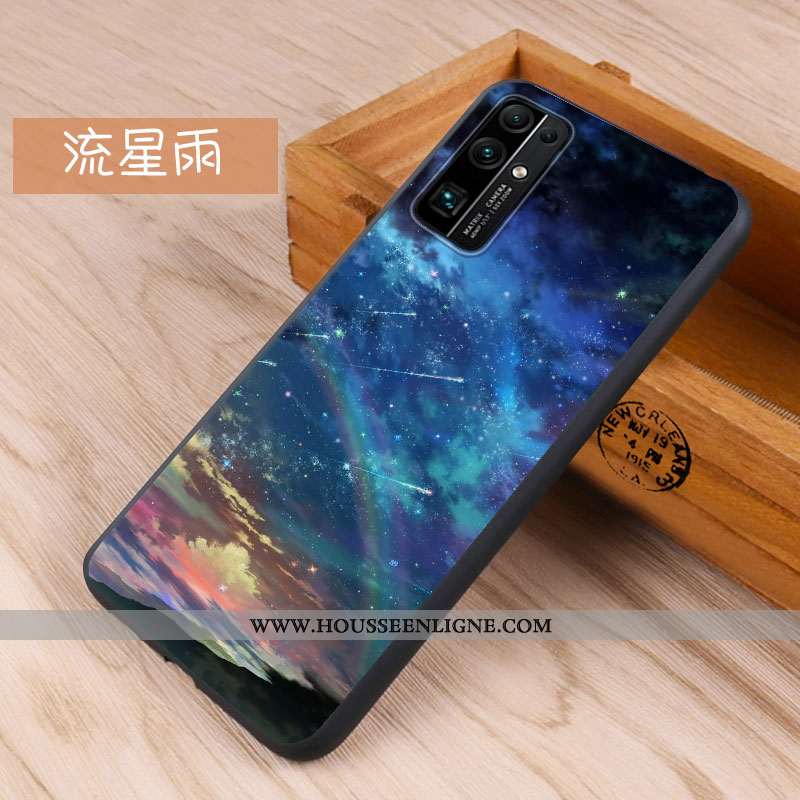 Étui Honor 30 Silicone Tendance Fluide Doux Bleu Coque Incassable