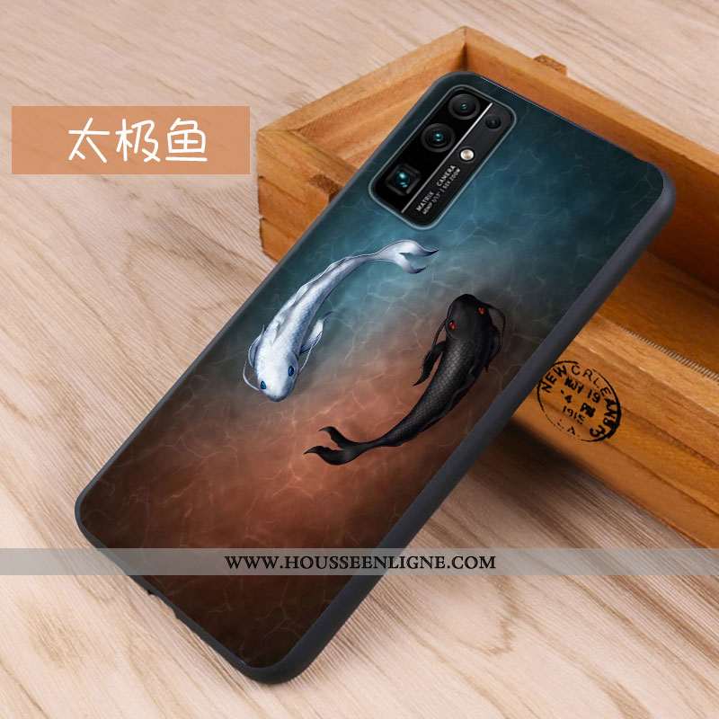 Étui Honor 30 Silicone Tendance Fluide Doux Bleu Coque Incassable