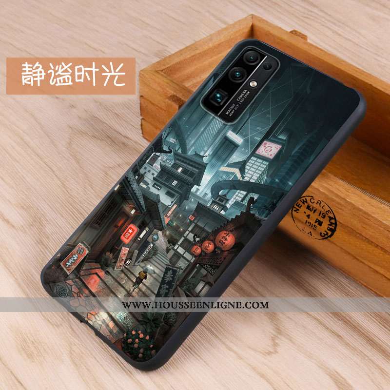 Étui Honor 30 Silicone Tendance Fluide Doux Bleu Coque Incassable
