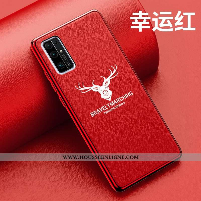 Étui Honor 30 Tendance Légère Tout Compris Net Rouge Téléphone Portable Cuir Protection Bleu