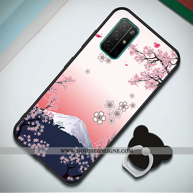 Étui Honor 30s Dessin Animé Protection Anneau Net Rouge Simple Tout Compris Bleu Marin Bleu Foncé