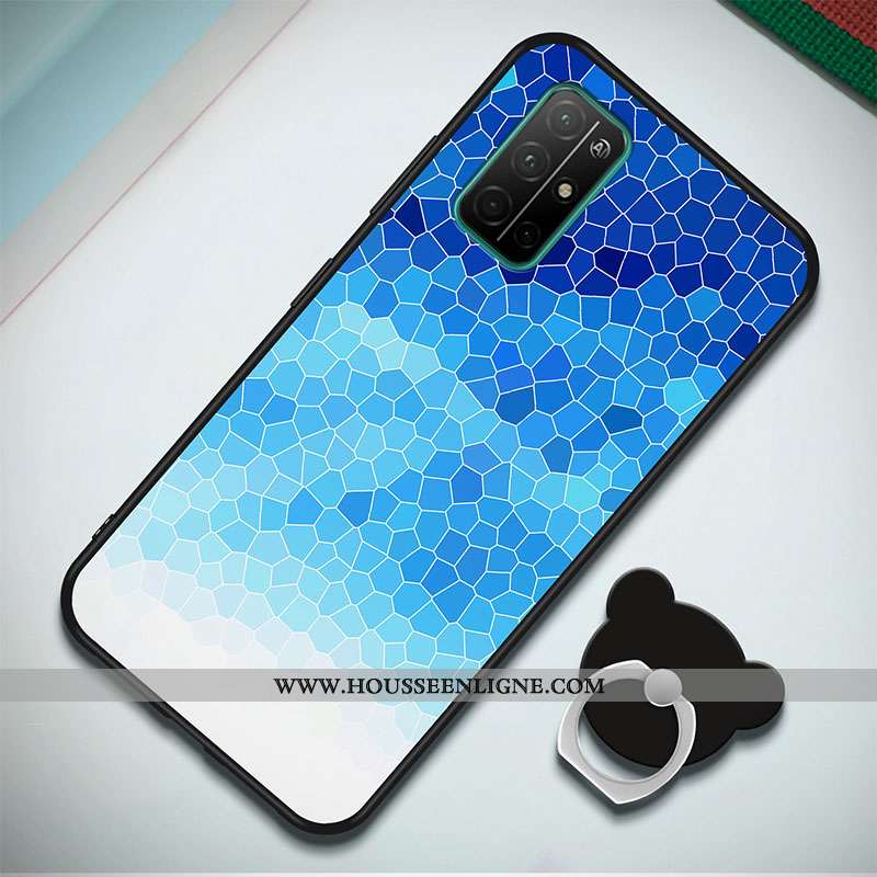 Étui Honor 30s Dessin Animé Protection Anneau Net Rouge Simple Tout Compris Bleu Marin Bleu Foncé