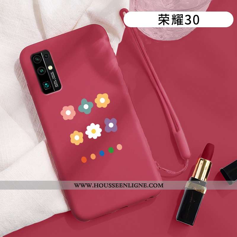 Étui Honor 30s Légère Silicone Mode Incassable Net Rouge Tout Compris