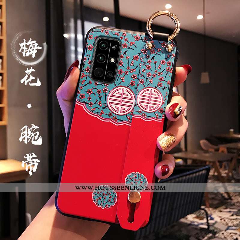 Étui Honor 30s Personnalité Créatif Tendance Style Chinois Coque Silicone Rouge