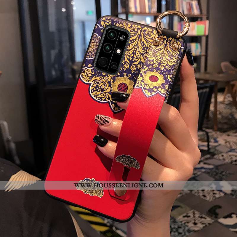 Étui Honor 30s Personnalité Créatif Tendance Style Chinois Coque Silicone Rouge