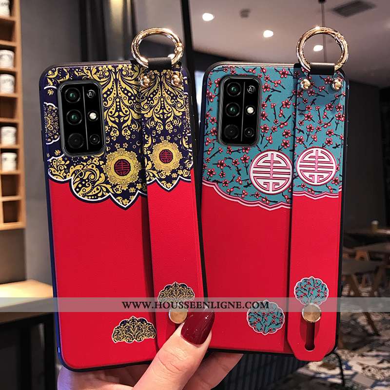 Étui Honor 30s Personnalité Créatif Tendance Style Chinois Coque Silicone Rouge