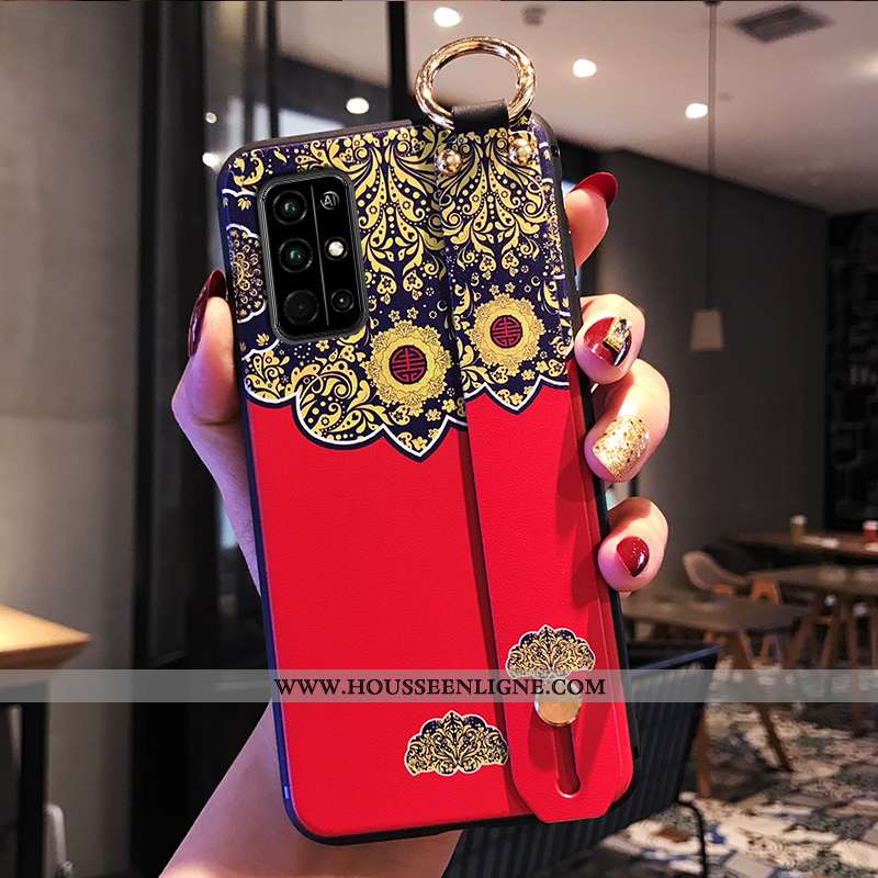 Étui Honor 30s Personnalité Créatif Tendance Style Chinois Coque Silicone Rouge