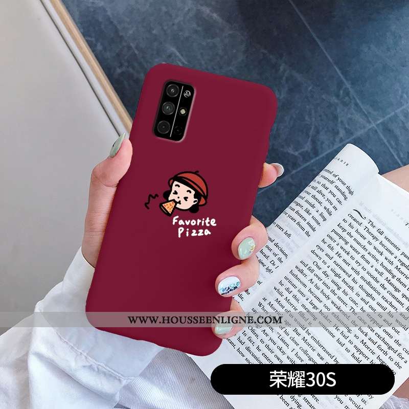 Étui Honor 30s Personnalité Dessin Animé Téléphone Portable Amoureux Rouge Protection