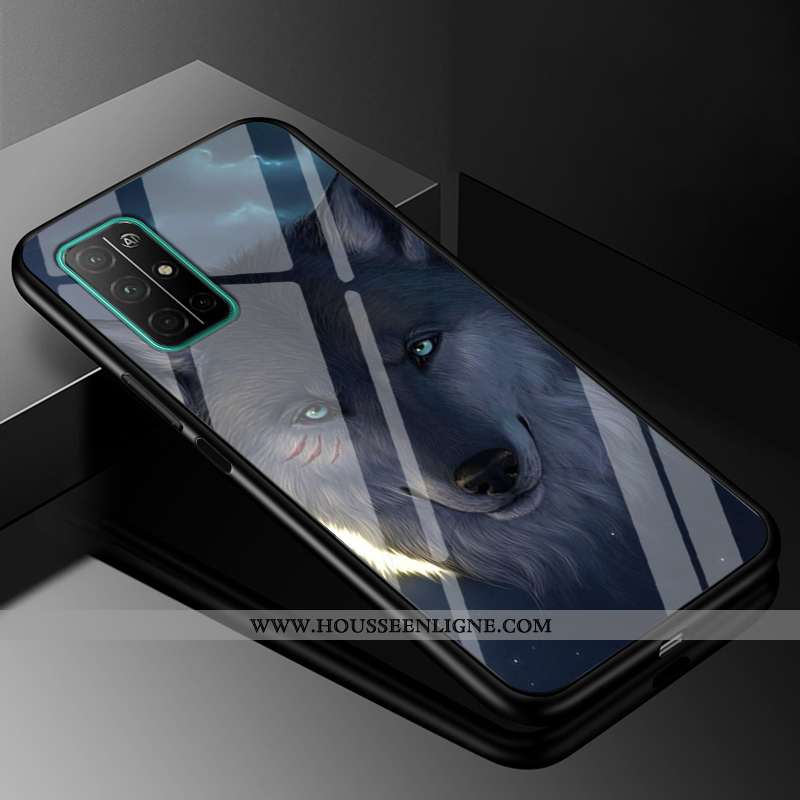 Étui Honor 30s Personnalité Tendance Tout Compris Coque Verre Noir Net Rouge