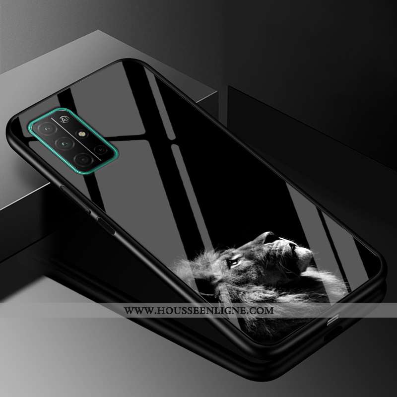 Étui Honor 30s Personnalité Tendance Tout Compris Coque Verre Noir Net Rouge