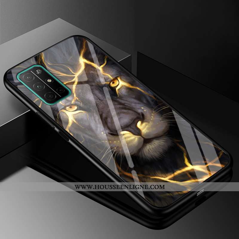 Étui Honor 30s Personnalité Tendance Tout Compris Coque Verre Noir Net Rouge