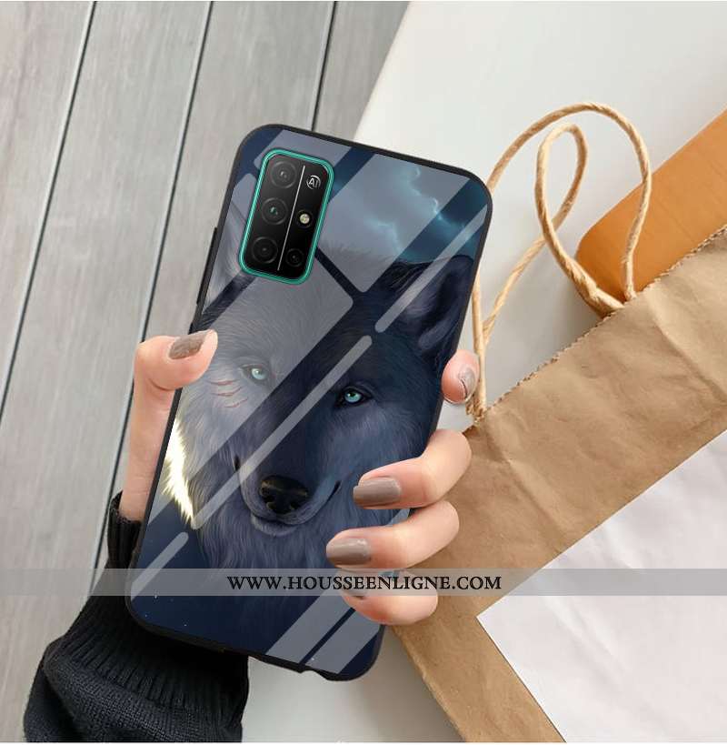 Étui Honor 30s Personnalité Tendance Tout Compris Coque Verre Noir Net Rouge