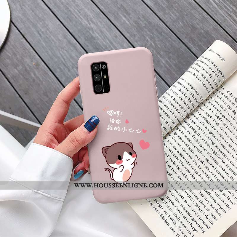 Étui Honor 30s Protection Créatif Chat Dessin Animé Téléphone Portable Cœur Incassable Bleu