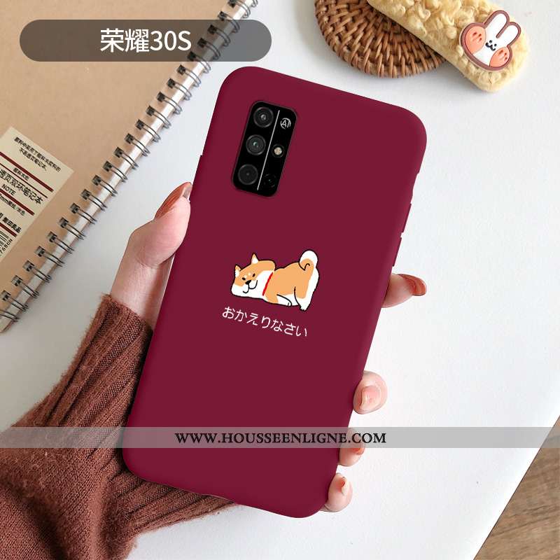 Étui Honor 30s Protection Créatif Rouge Silicone Incassable Net Rouge