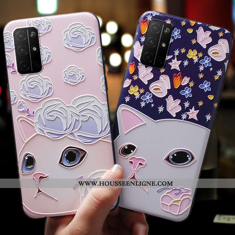 Étui Honor 30s Protection Gaufrage Coque Téléphone Portable Rose