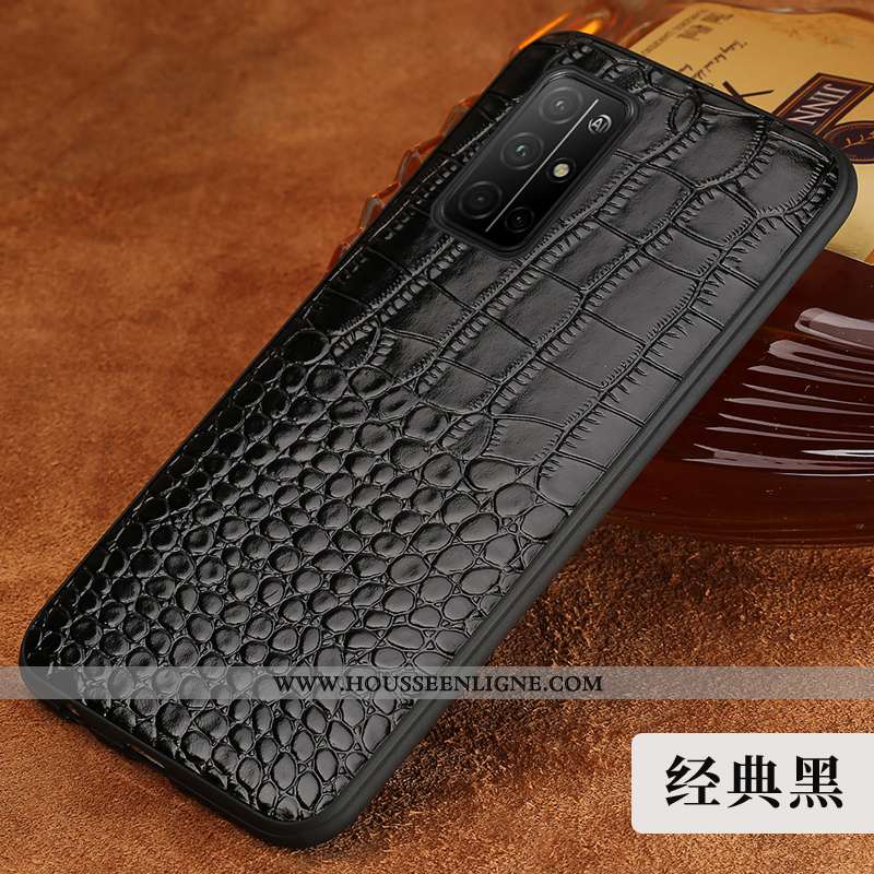 Étui Honor 30s Protection Luxe Cuir Tout Compris Luxe Crocodile Créatif Noir