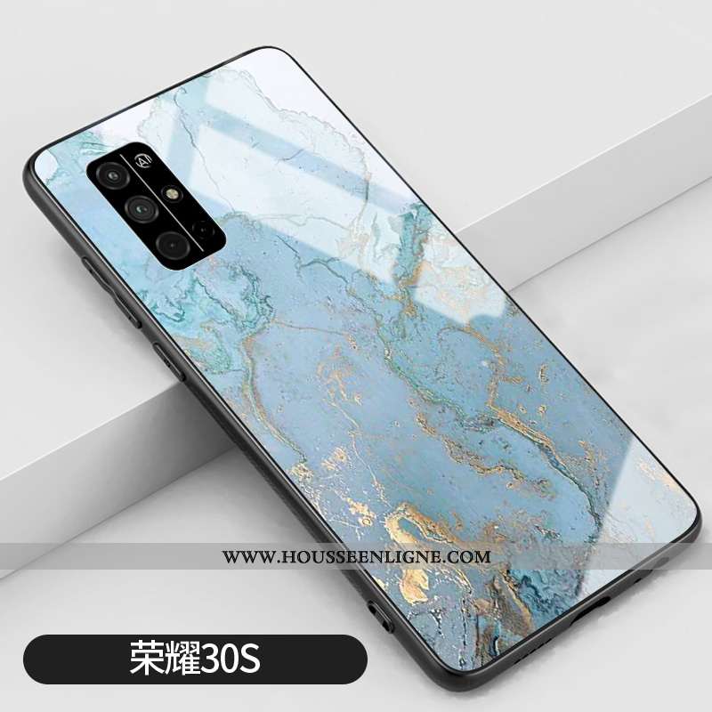 Étui Honor 30s Protection Verre Incassable Coque Créatif Tendance Bleu