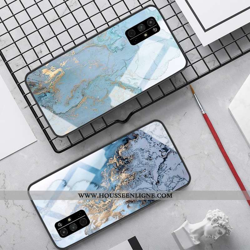 Étui Honor 30s Protection Verre Incassable Coque Créatif Tendance Bleu