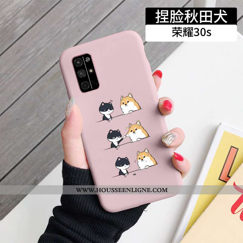 Étui Honor 30s Silicone Personnalité Téléphone Portable Dessin Animé Incassable Bleu Fluide Doux