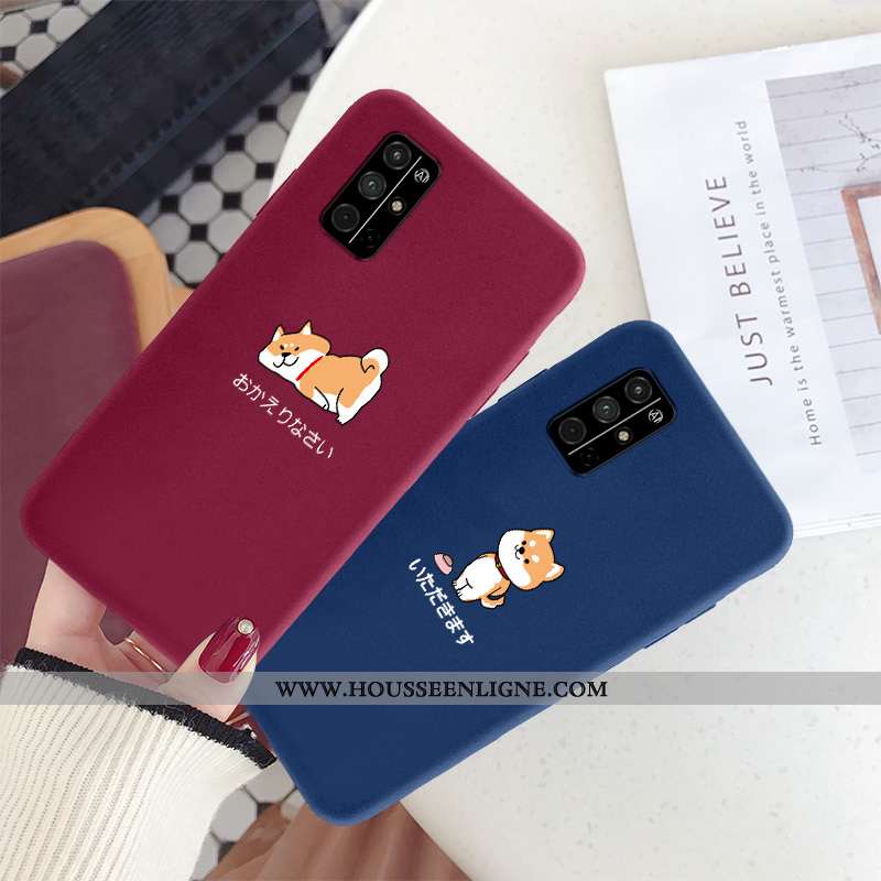 Étui Honor 30s Silicone Personnalité Téléphone Portable Dessin Animé Incassable Bleu Fluide Doux