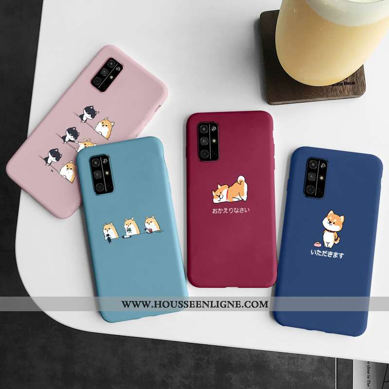 Étui Honor 30s Silicone Personnalité Téléphone Portable Dessin Animé Incassable Bleu Fluide Doux