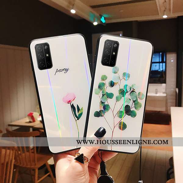 Étui Honor 30s Tendance Mode Téléphone Portable Verre Personnalité Net Rouge Charmant Blanche