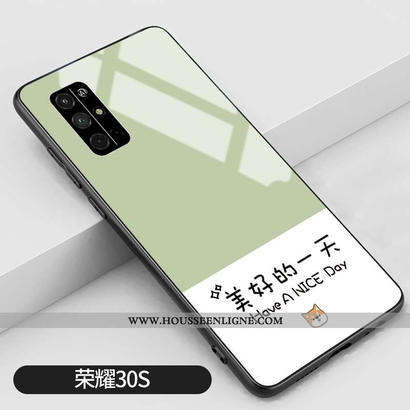 Étui Honor 30s Tendance Silicone Créatif Petit Frais Verre Verte