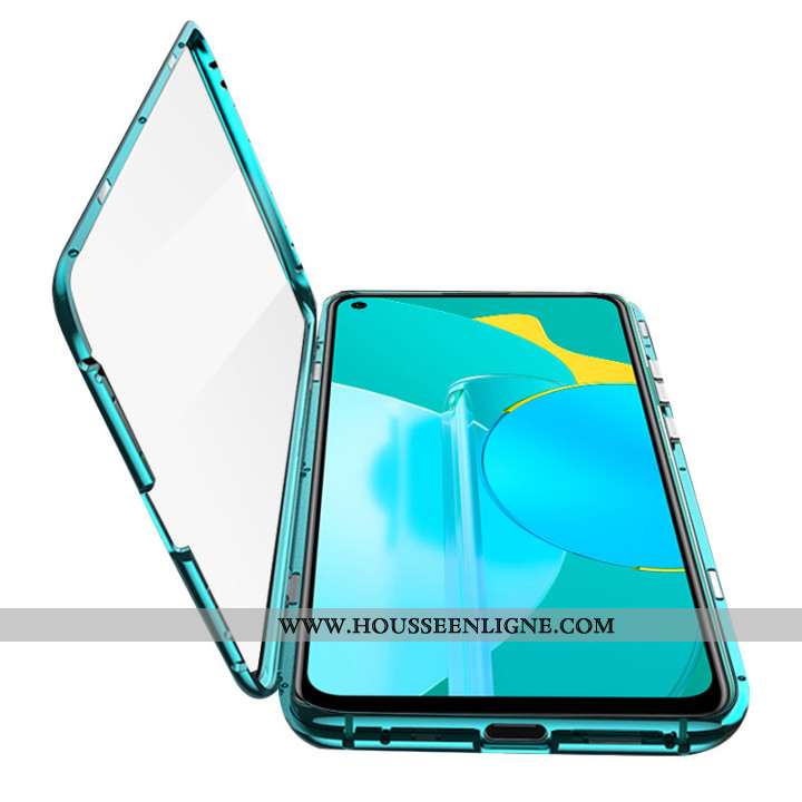 Étui Honor 30s Verre Transparent Difficile Protection Reversible Net Rouge Violet