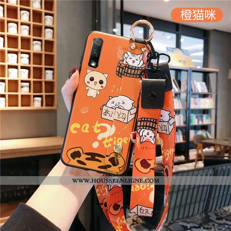 Étui Honor 9x Cou Suspendu Fluide Doux Créatif Téléphone Portable Orange Personnalité Mode