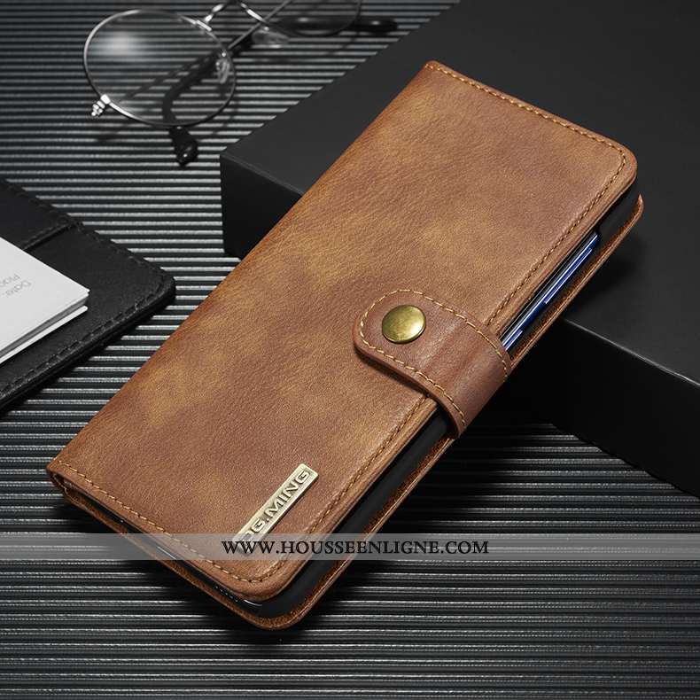 Étui Honor 9x Cuir Véritable Portefeuille Coque Luxe Protection Noir Cuir
