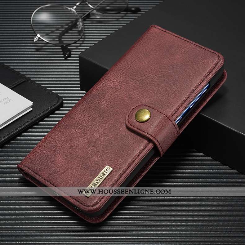 Étui Honor 9x Cuir Véritable Portefeuille Coque Luxe Protection Noir Cuir