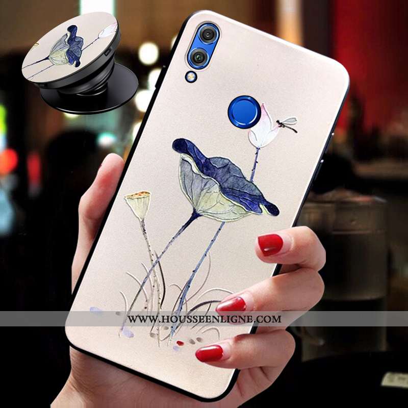 Étui Honor 9x Fluide Doux Silicone Bleu Protection Net Rouge Ornements Suspendus