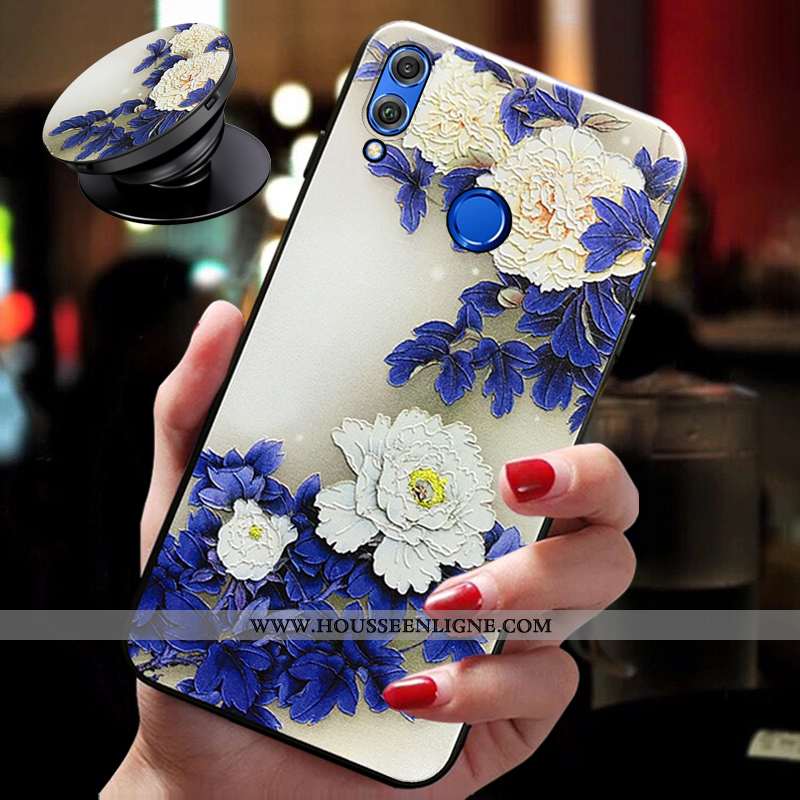 Étui Honor 9x Fluide Doux Silicone Bleu Protection Net Rouge Ornements Suspendus