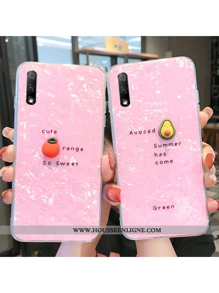 Étui Honor 9x Fluide Doux Silicone Coquille Protection Transparent Nouveau Rose