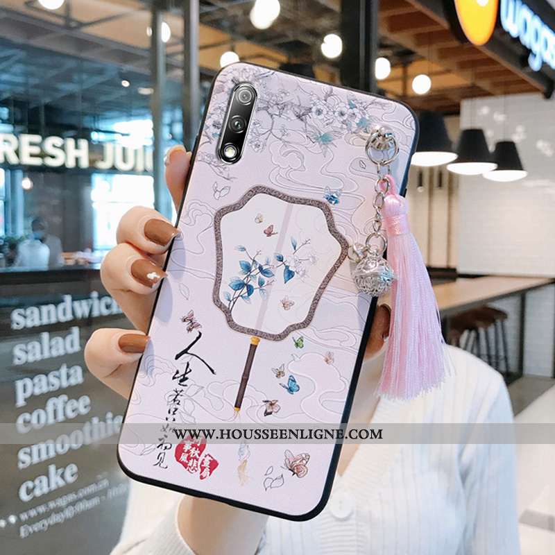 Étui Honor 9x Légère Fluide Doux Délavé En Daim Ultra Net Rouge Tendance Rose