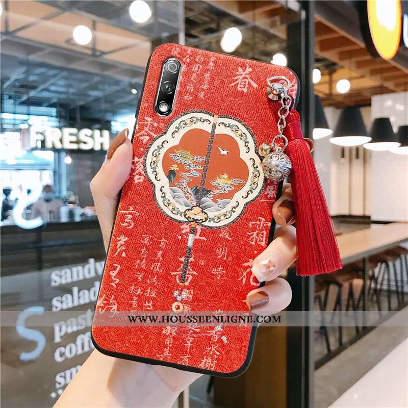 Étui Honor 9x Légère Fluide Doux Délavé En Daim Ultra Net Rouge Tendance Rose