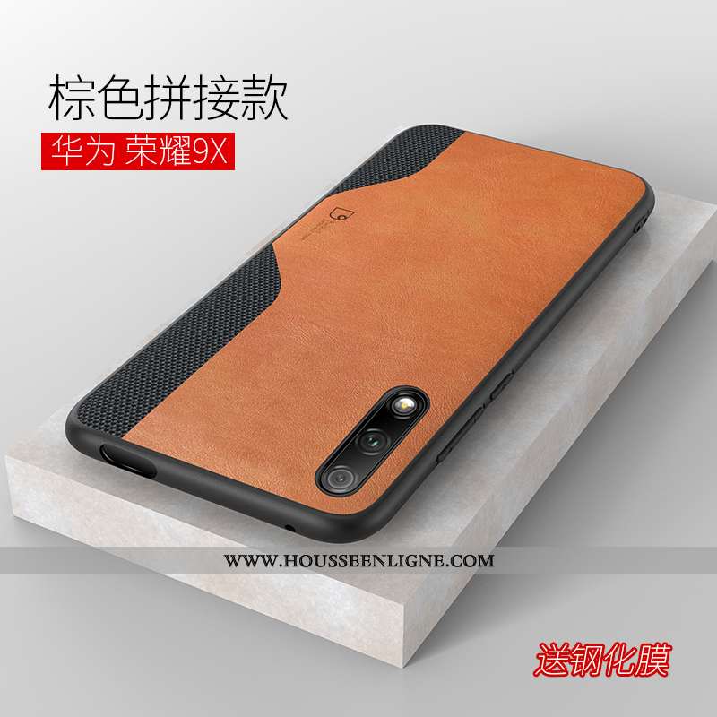 Étui Honor 9x Modèle Fleurie Fluide Doux Ultra Téléphone Portable Business Coque Khaki