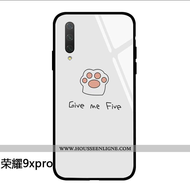 Étui Honor 9x Pro Dessin Animé Charmant Amoureux Petit Silicone Frais Beige
