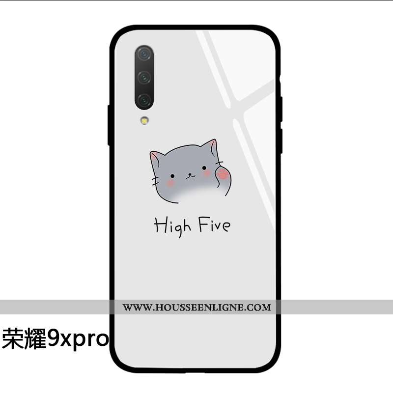 Étui Honor 9x Pro Dessin Animé Charmant Amoureux Petit Silicone Frais Beige