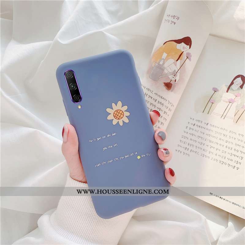 Étui Honor 9x Pro Fluide Doux Silicone Incassable Protection Bleu Délavé En Daim Téléphone Portable