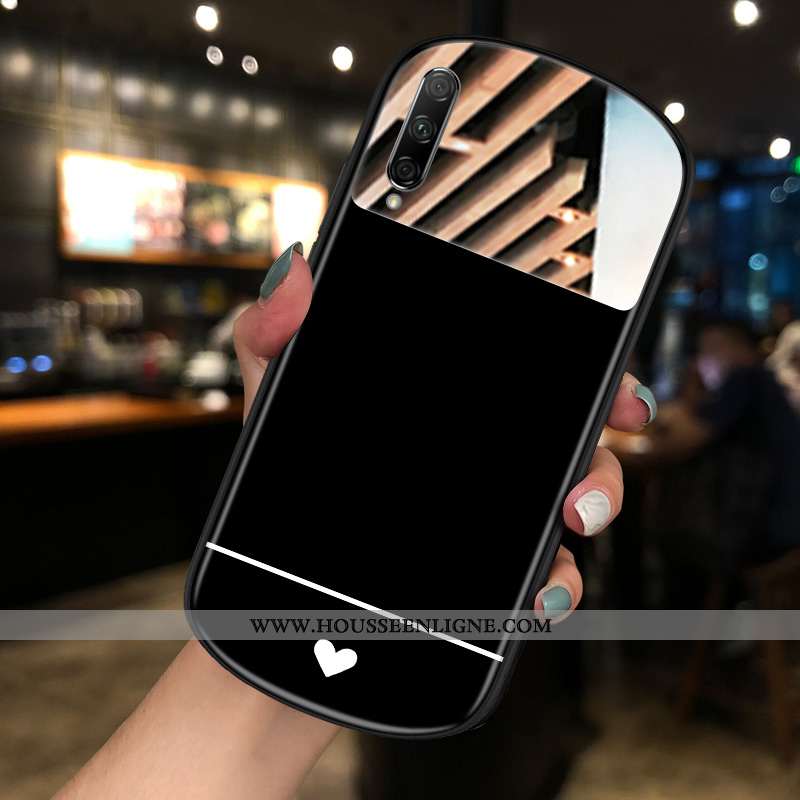 Étui Honor 9x Pro Personnalité Tendance Coque Noir Net Rouge Amour Miroir
