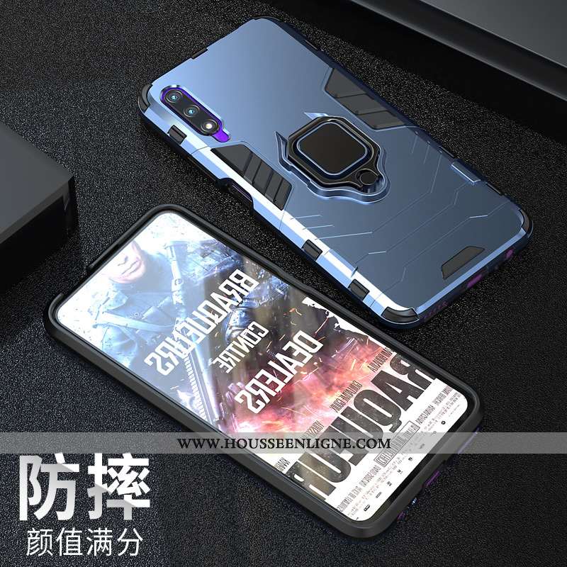 Étui Honor 9x Pro Personnalité Tendance Téléphone Portable Délavé En Daim Magnétisme Support Net Rou