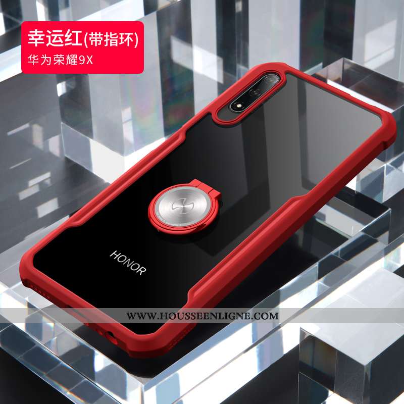 Étui Honor 9x Pro Protection Délavé En Daim Légère Incassable Tout Compris Silicone Ballon Rouge
