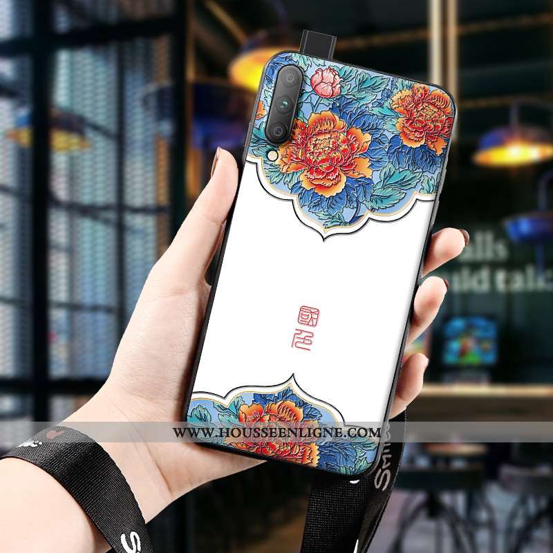 Étui Honor 9x Pro Protection Gaufrage Silicone Art Incassable Vintage Blanche
