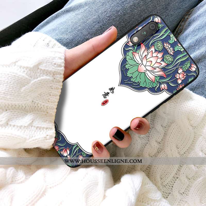 Étui Honor 9x Pro Protection Gaufrage Silicone Art Incassable Vintage Blanche