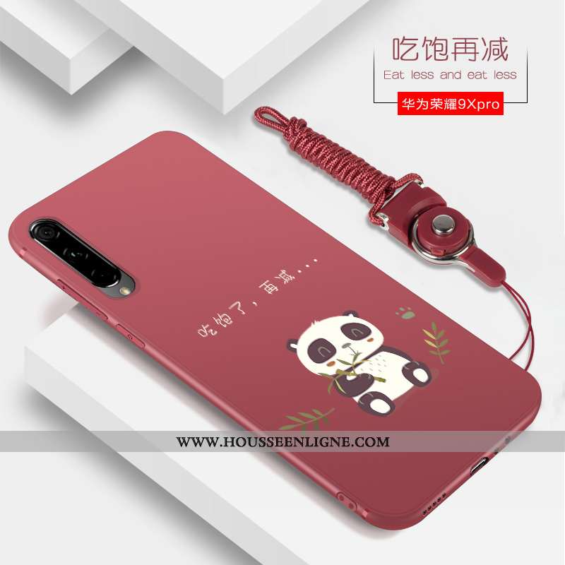 Étui Honor 9x Pro Tendance Silicone Coque Net Rouge Téléphone Portable Tout Compris Incassable