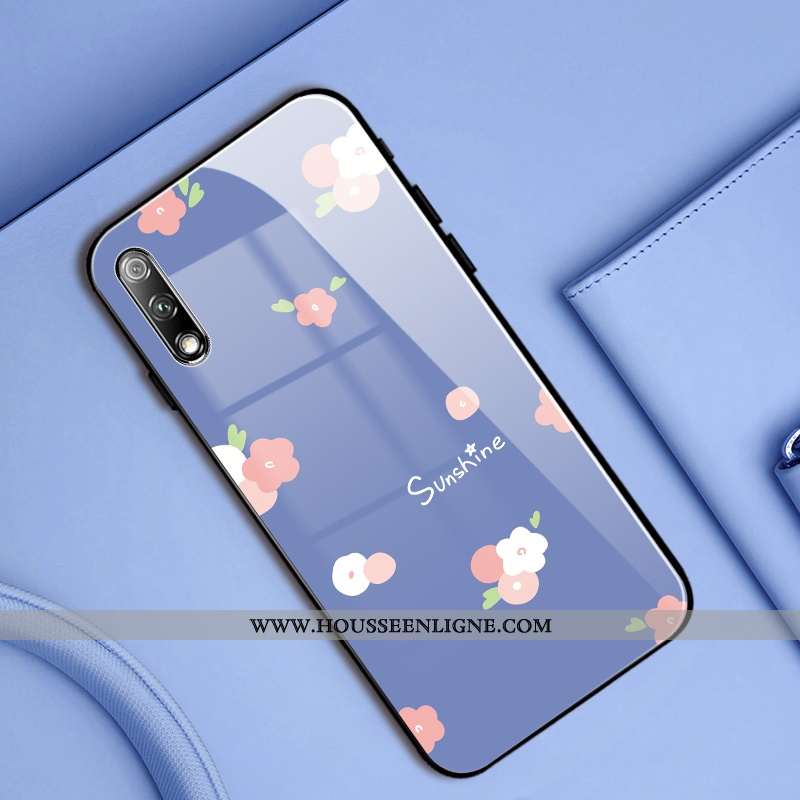 Étui Honor 9x Verre Personnalité Coque Silicone Violet Protection Miroir
